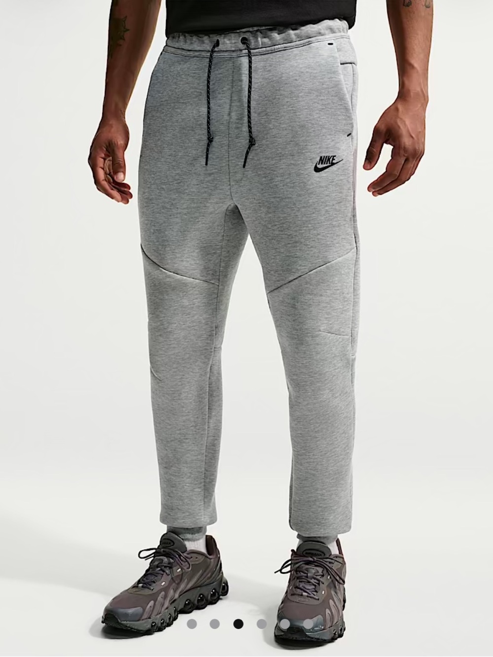 Nike Men's Tech Fleece Jogger Sweatpants | Dark Grey Heather/Black | Size Medium